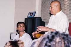 Pattabhi Jois with  Sharath at KPJAYI